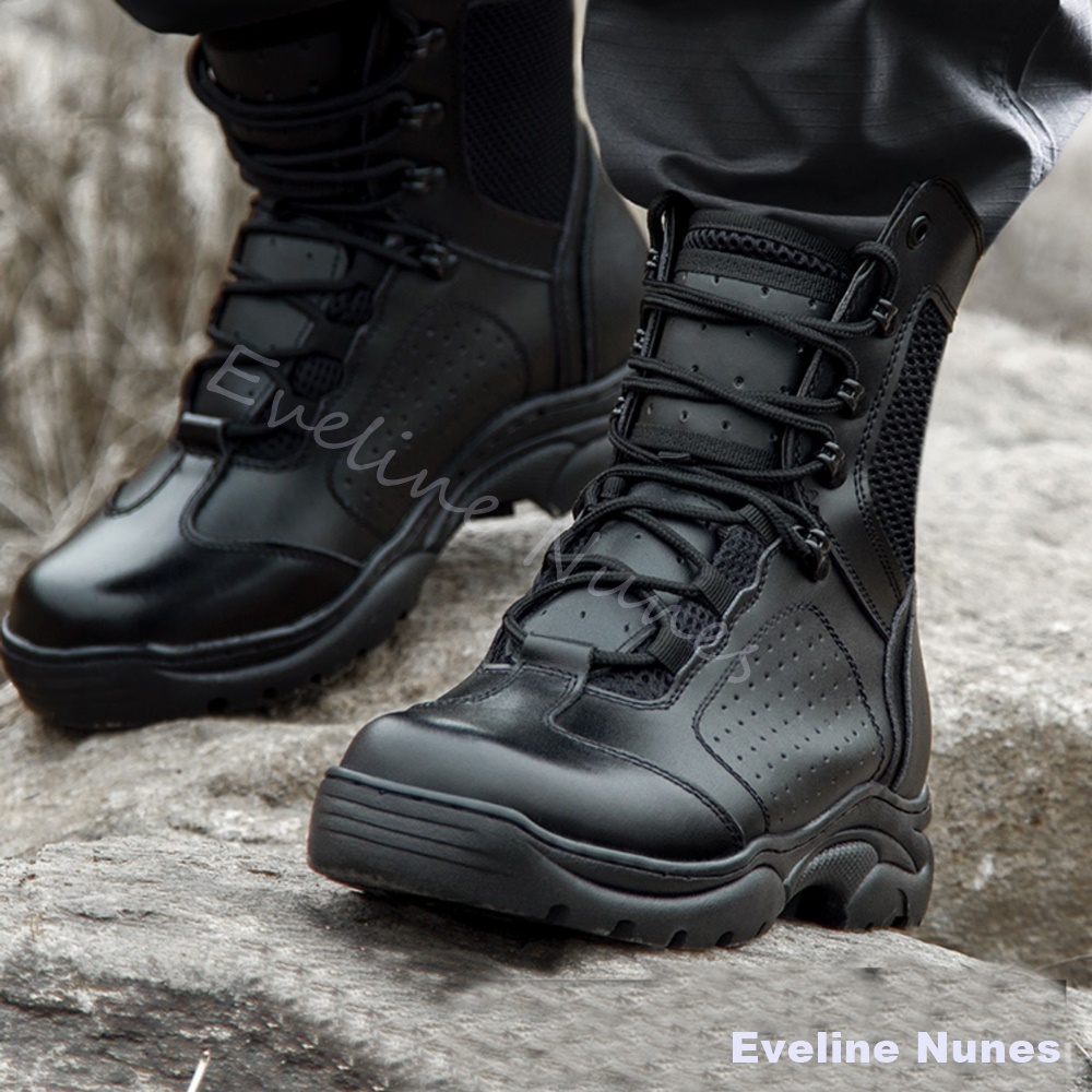Men'S Shoes Hiking - メッシュミッドハイ戦術コンバットブーツ男性通気性ノンスリップ頑丈なソールハイキングシューズキャンプ狩猟軍作業セキュリティブーツ