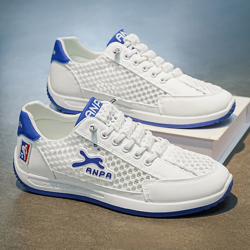 Men Shoes Trainers - 夏メッシュスニーカー男性デザイナーシューズ快適な通気性メンズカジュアルスニーカー屋外滑り止めスポーツシューズマントレーナー