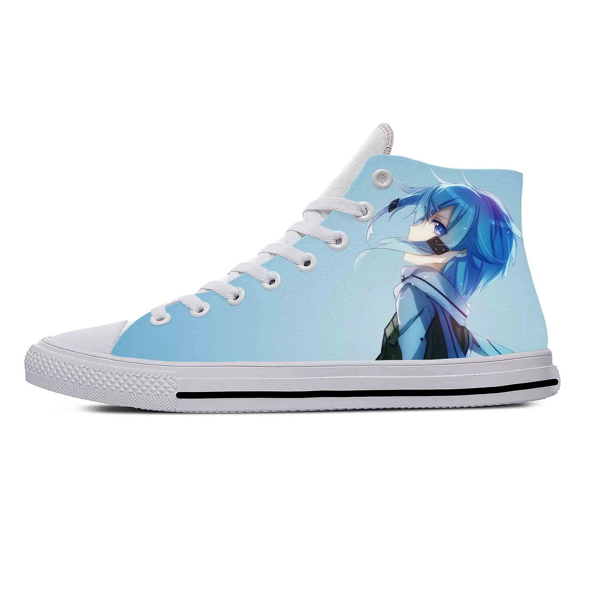 Men Shoes Online - ホットアニメ漫画マンガシノン朝田ソードアートオンラインカジュアルシューズハイトップ軽量通気性ボードシューズ男性女性スニーカー