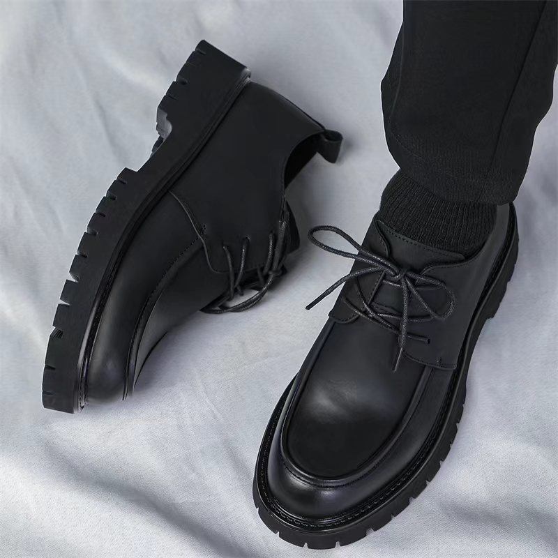 Men Shoes Louboutin - 男性用の大きなつま先のパテントレザーシューズ,オリジナルの黒いプラットフォーム,厚い底,ビジネスドレス,紳士服,屋外の安全靴