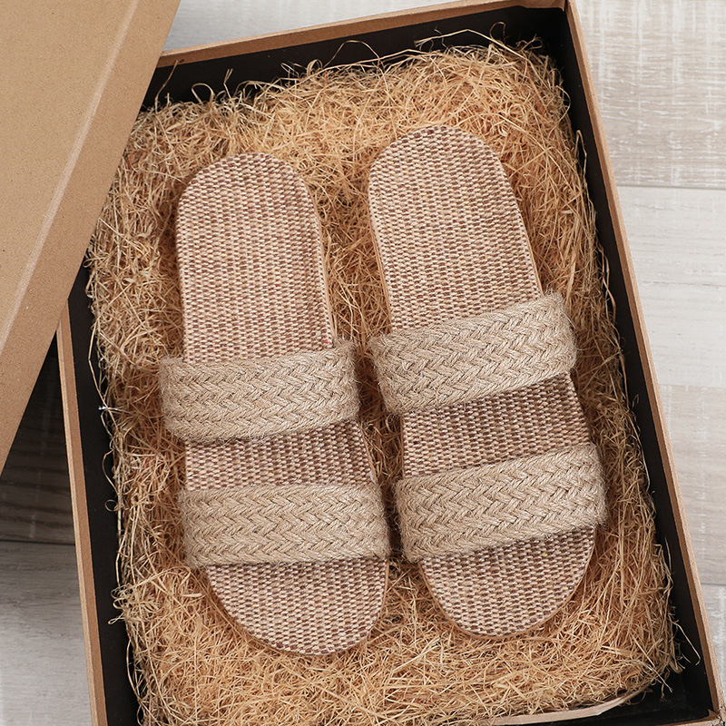 Men'S Shoes To Women'S - 女性用室内スリッパ、ホームフラックススライド、夏用フラットシューズ、女性用ハウスフロアスリッパ、通気性のある恋人用寝室シューズ