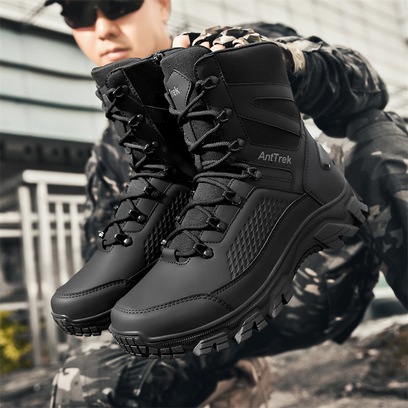Men'S Shoes Hiking - メンズワイルドトレーニングブーツ 四季対応 ハイカット ノンスリップ 防水 アウトドアブーツ