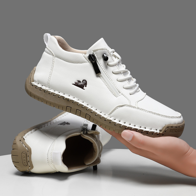 Men'S Shoes Daily Use - 女性用スニーカー手作りレザーカジュアルシューズアウトドアソフトスポーツシューズ男性用クラシック滑り止めレザーシューズ Zapatos De Mujer
