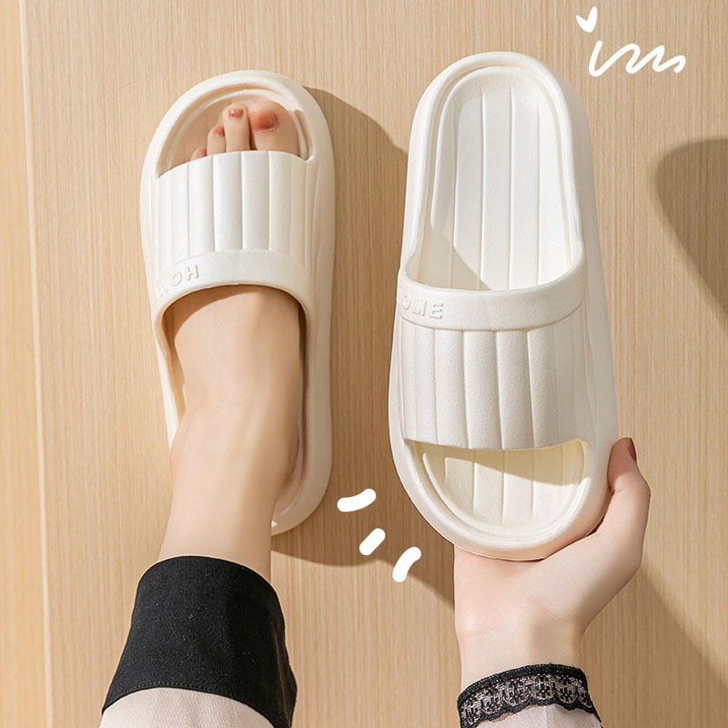 夏素敵な無地ホームスリッパ女性男性用ノンスリップEVAバスル - Men'S Shoes To Women'S のレビューと価格