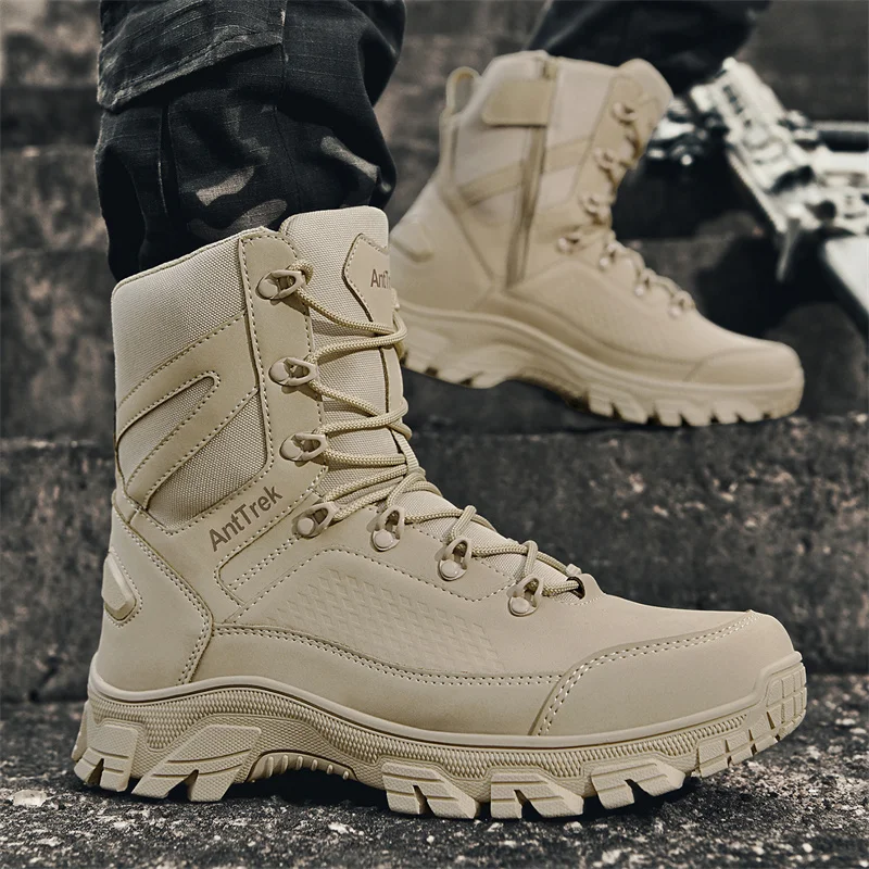 2025 新しい戦術ブーツ男性ブーツ特殊部隊砂漠男性ブーツ屋 - Men'S Shoes Hiking のレビューと価格
