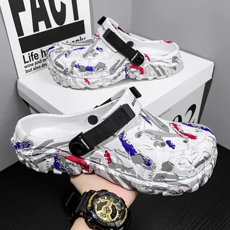 1 ペアプラスサイズ 48 49 男性通気性夏下駄サンダル屋 - Men'S Shoes Crocs のレビューと価格