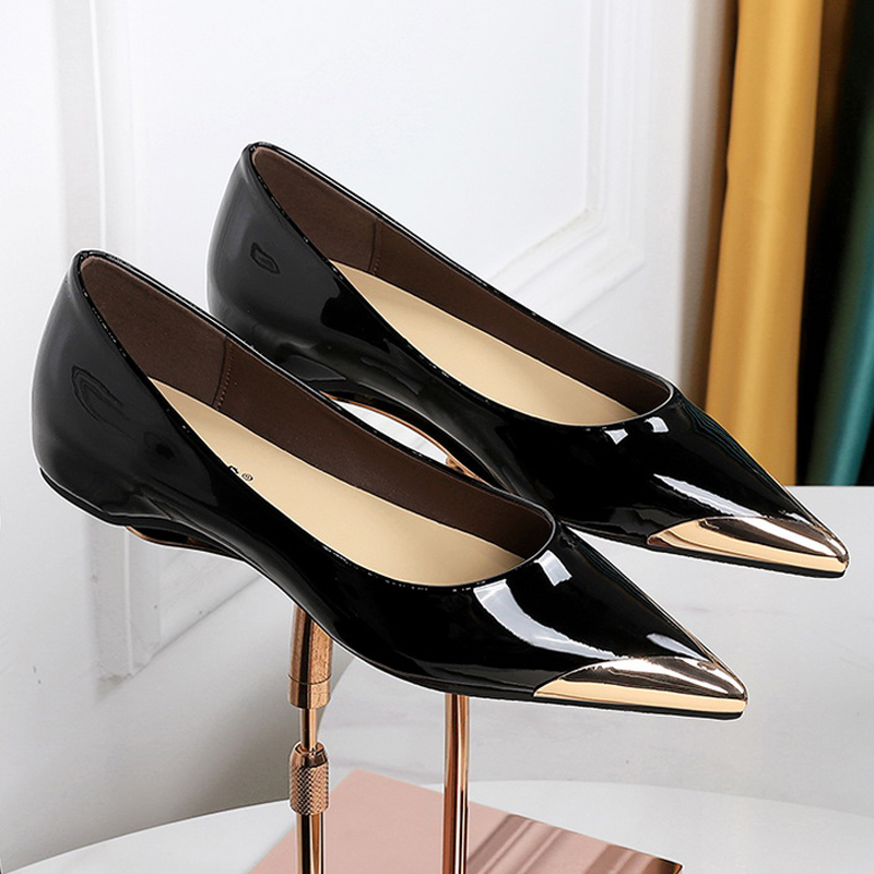 BIGTREE 靴ローヒールの女性の靴パテントレザーウェッジ - Men'S Shoes To Women'S のレビューと価格