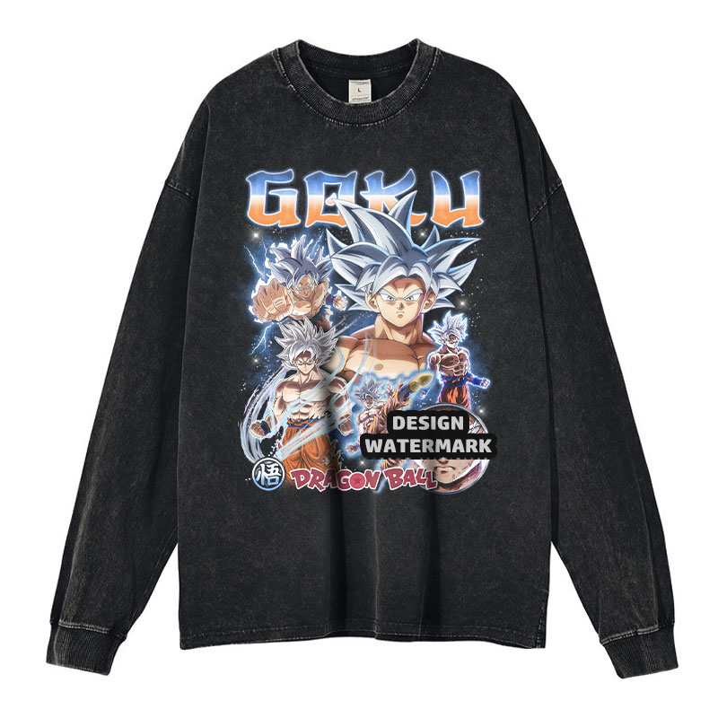 アニメドラゴンボール長袖Tシャツ ヴィンテージウォッシュ加工 - Men'S Shoes Xl のレビューと価格