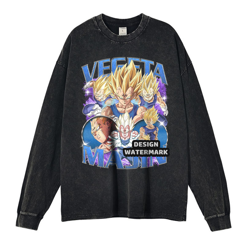 アニメドラゴンボール長袖Tシャツ ヴィンテージウォッシュ加工 - Men'S Shoes Xl のレビューと価格