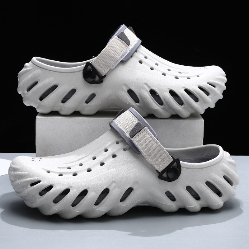 メンズカジュアル厚底穴あきシューズ、滑り止めEVA素材、おし - Men'S Shoes Daily Use のレビューと価格