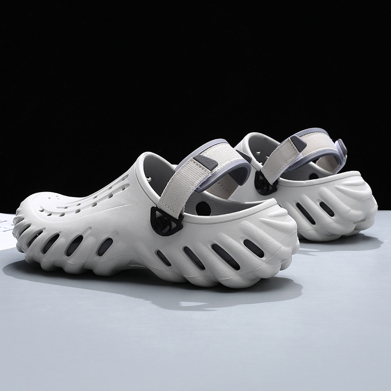 メンズカジュアル厚底穴あきシューズ、滑り止めEVA素材、おし - Men'S Shoes Daily Use のレビューと価格
