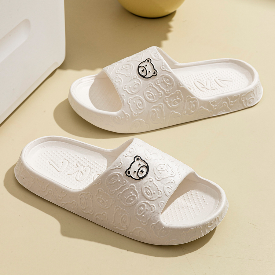 印刷かわいいクマ女性スリッパ夏屋内ソフト漫画サンダル浴室滑り - Men'S Shoes To Women'S のレビューと価格