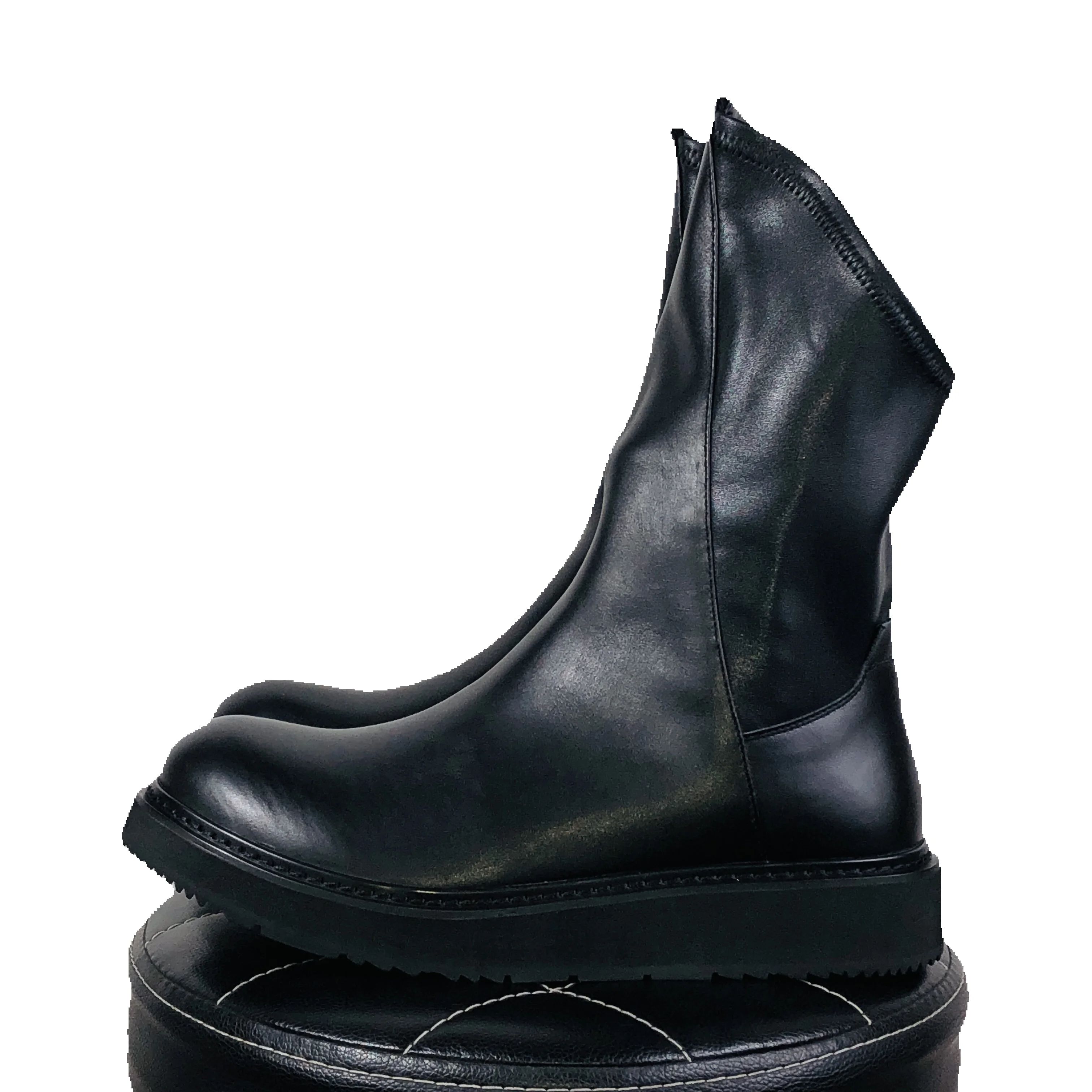 男性ハイトップブーツプラットフォームカジュアル本革スニーカー - Men Shoes Trainers のレビューと価格