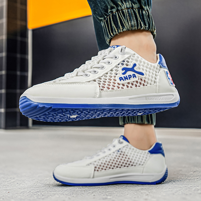 夏メッシュスニーカー男性デザイナーシューズ快適な通気性メンズ - Men Shoes Trainers のレビューと価格