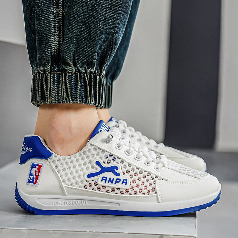 夏メッシュスニーカー男性デザイナーシューズ快適な通気性メンズ - Men Shoes Trainers のレビューと価格