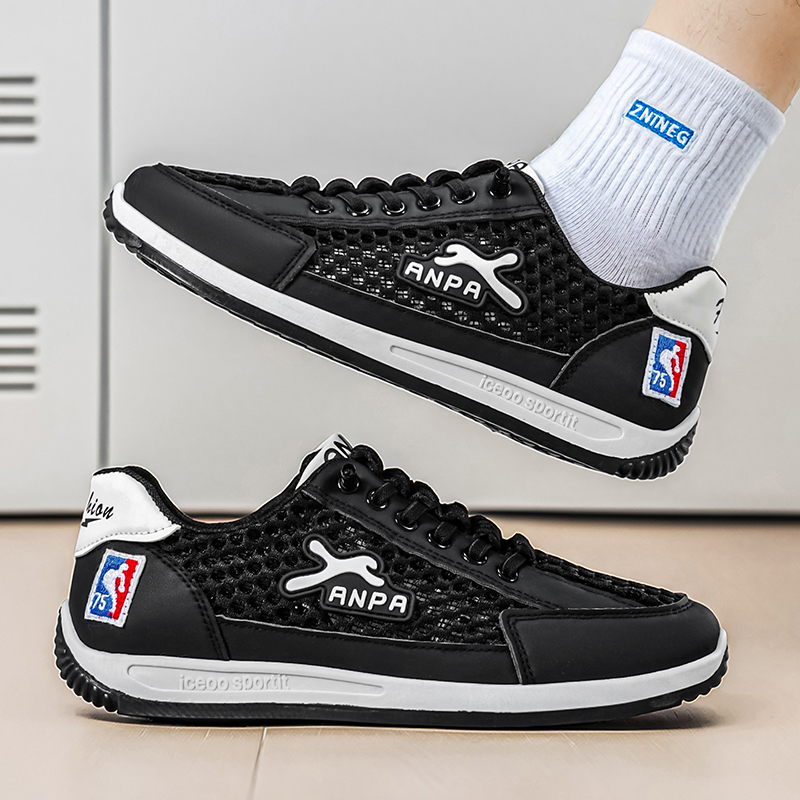 夏メッシュスニーカー男性デザイナーシューズ快適な通気性メンズ - Men Shoes Trainers のレビューと価格