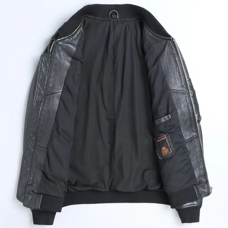 男性用空軍レザージャケット,クラシックな黒の爆撃機,牛革コー - Men'S Shoes Nike Air Force のレビューと価格