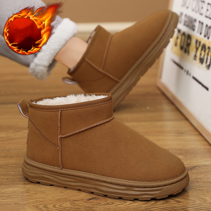 カップルスタイルの秋冬用防寒ショートスノーブーツ、男女兼用、 - Men Shoes Online のレビューと価格