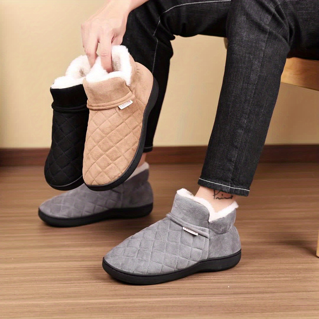 ユニセックス冬用コットンスリッパ、裏起毛、かかと付き、室内履 - Men Shoes Online のレビューと価格