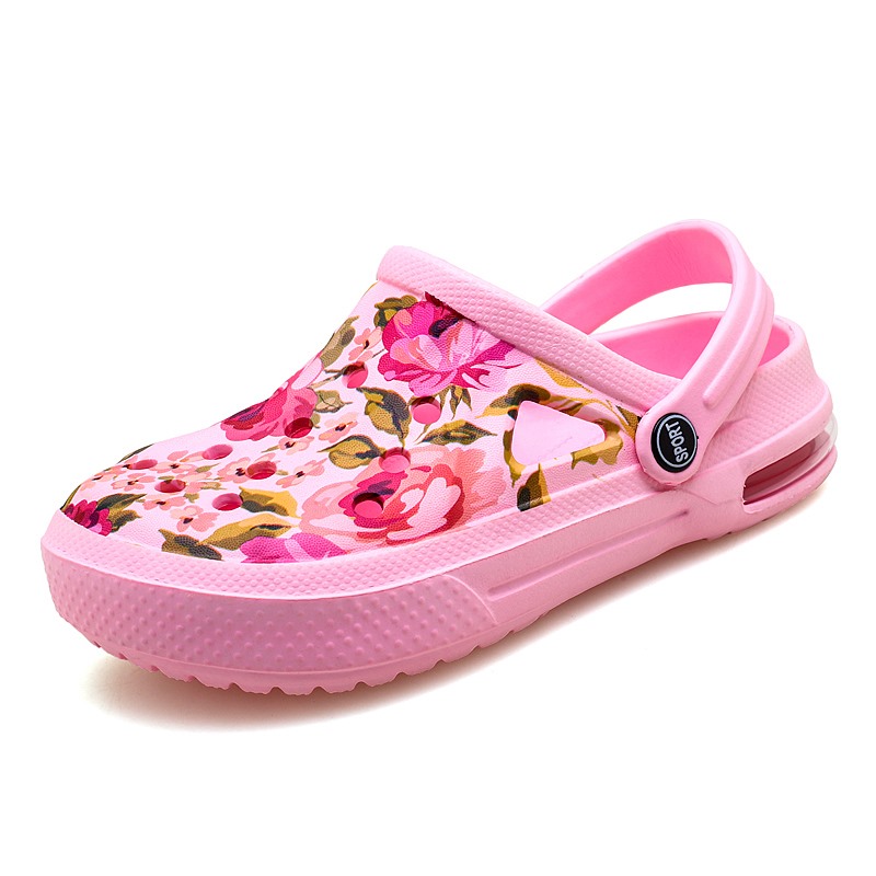 夏の女性の花落書き下駄サンダルかわいい靴男性サンダルカップル - Men'S Shoes Crocs のレビューと価格