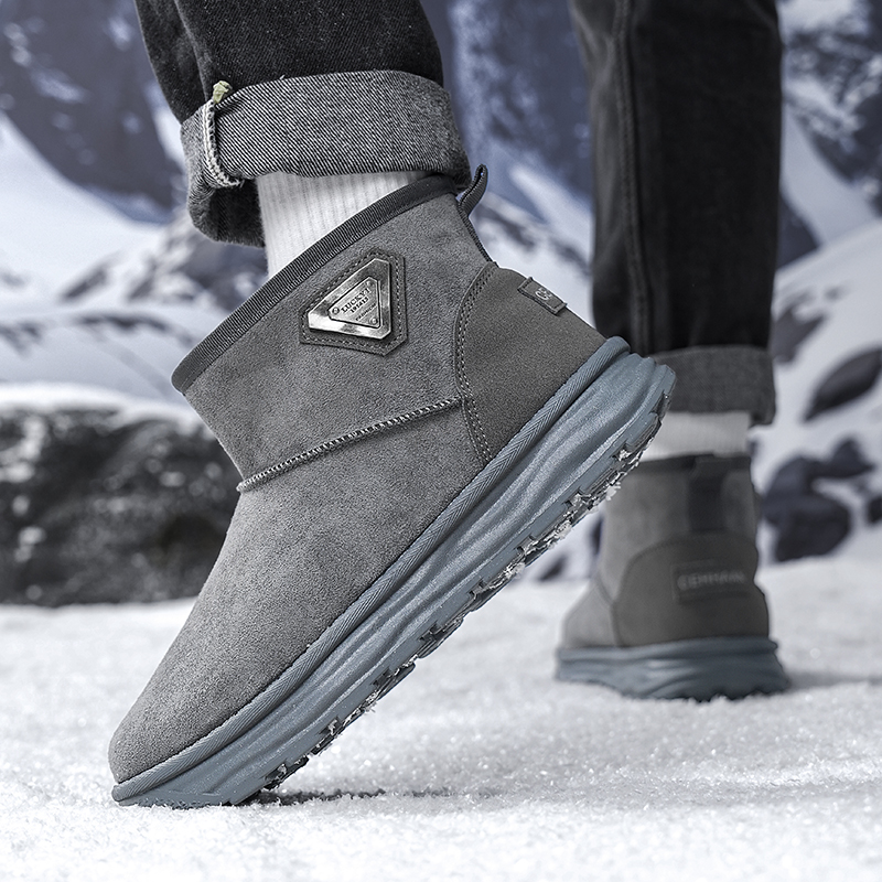 2026年豪華冬用ショート丈ファー裏地スノーブーツ、コットン - Men Shoes Online のレビューと価格