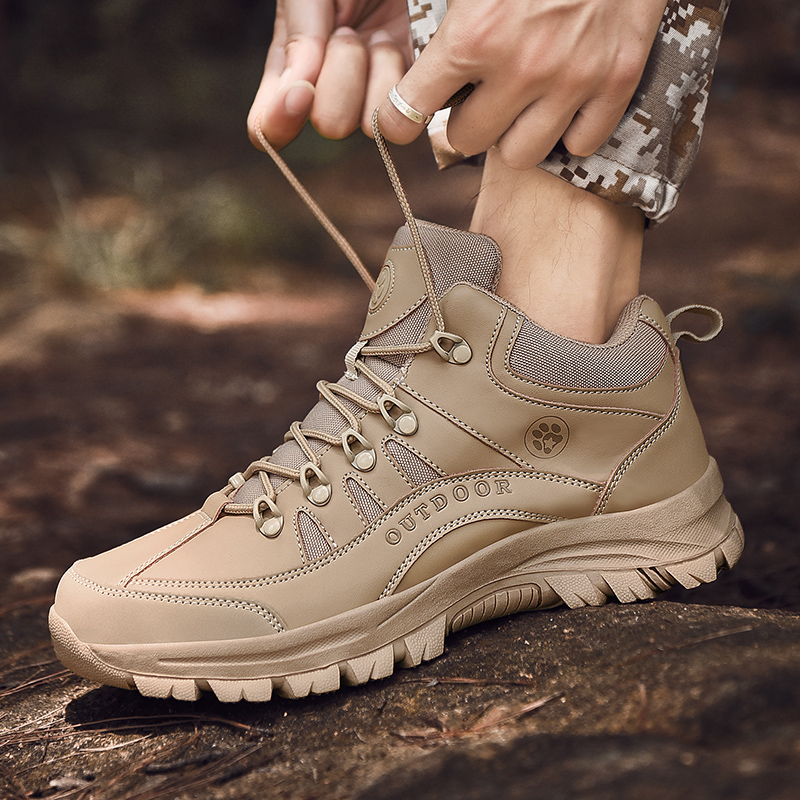男性の戦術的なブーツ軍事男性軍靴登山ハイキング靴女性高品質豪 - Men'S Shoes Hiking のレビューと価格