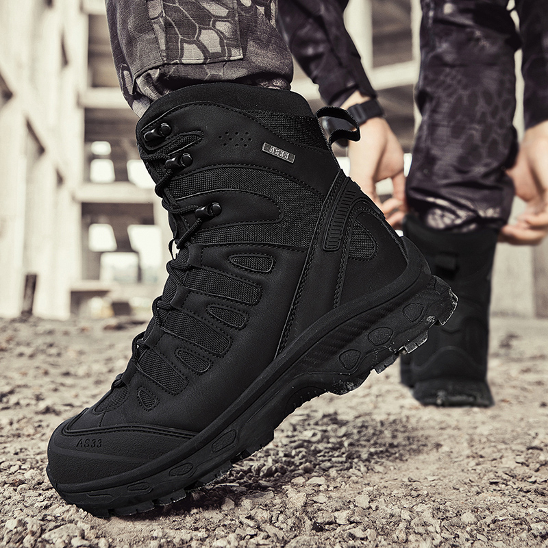 新しい男性の戦術的なブーツ軍事ブランド狩猟ハイキング靴足首防 - Men'S Shoes Hiking のレビューと価格