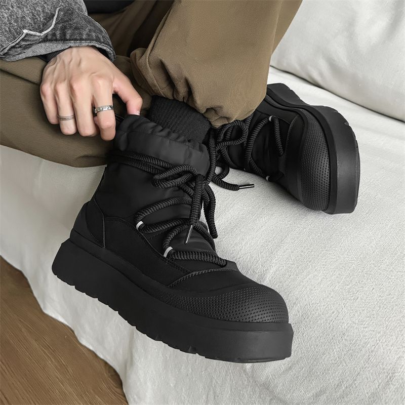 デザイナー新作メンズスノーブーツ冬用ハイカットアンクルブーツ - Men'S Shoes Daily Use のレビューと価格