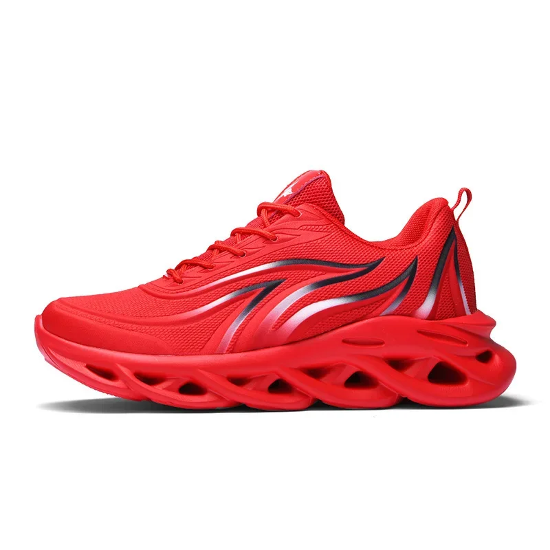 ファッションランニングシューズ男性炎プリントスニーカーニット - Men Shoes Trainers のレビューと価格