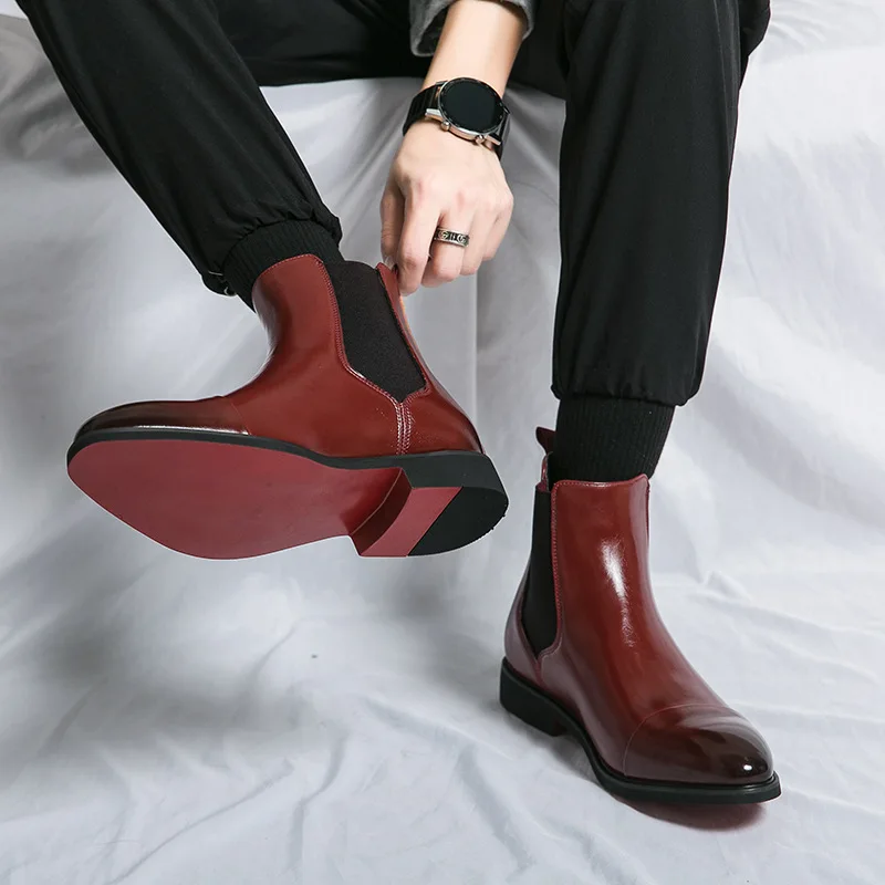 メンズブーツ高級ブランドレザーブーツファッションハイトップチ - Men Shoes Louboutin のレビューと価格
