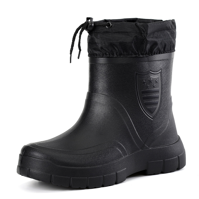 多用途メンズレインブーツ防水屋外軽量靴ベルベットファッション - Men'S Shoes Daily Use のレビューと価格