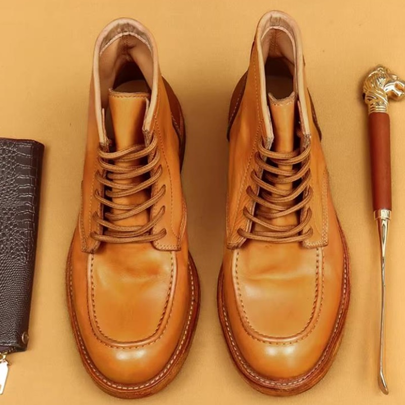 高品質グッドイヤーレザーブーツ メンズ本革アンクルブーツ 男 - Men'S Shoes Hiking のレビューと価格