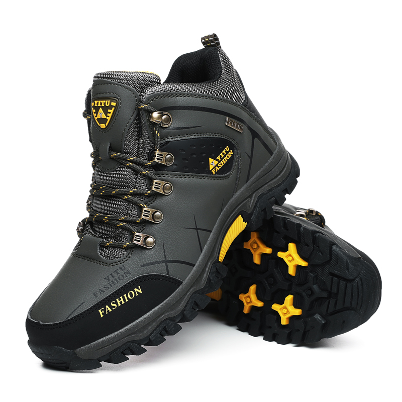 ブランドメンズウィンタースノーブーツ 防水レザースニーカー  - Men'S Shoes Hiking のレビューと価格