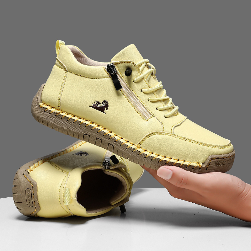 女性用スニーカー手作りレザーカジュアルシューズアウトドアソフ - Men'S Shoes Daily Use のレビューと価格